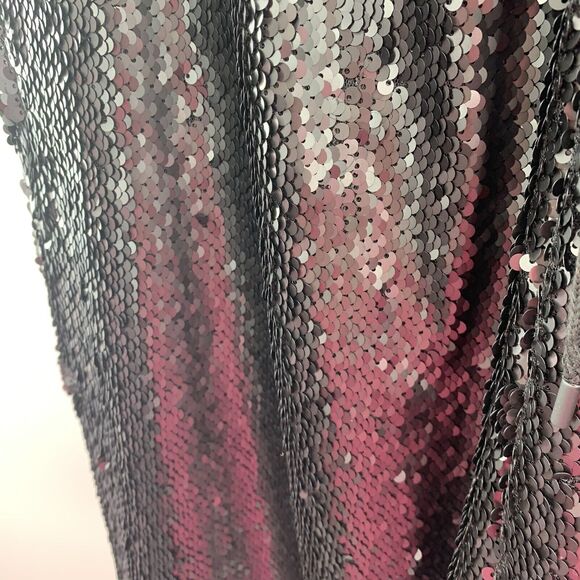 Topshop Size 10 Pants Sequin Idol Premium Black All Over Pull On Straight Leg - Picture 4 of 10